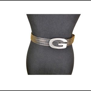 Guess “G” logo brown belt / genuine leather